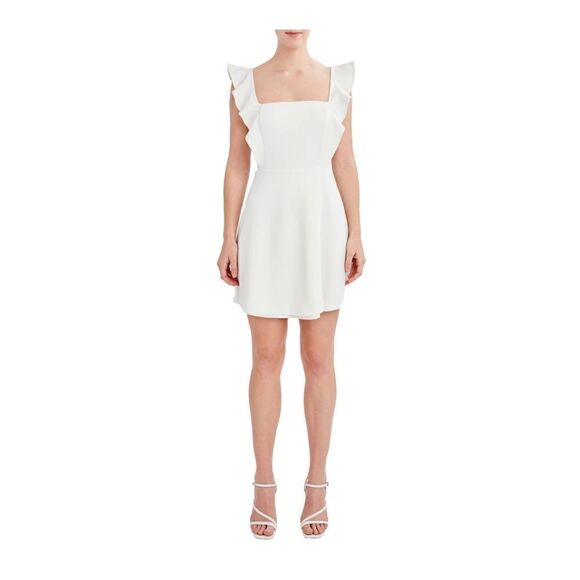 Nwt BCBGeneration Women's Fit and Flare Square Neck Flutter Mini Dress - Picture 1 of 12